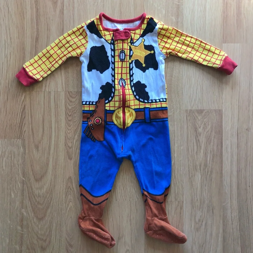 EUC Disney Baby Boy Pajamas-Toy Story, Woody Footie/Bodysuit/One Piece - Picture 1 of 6